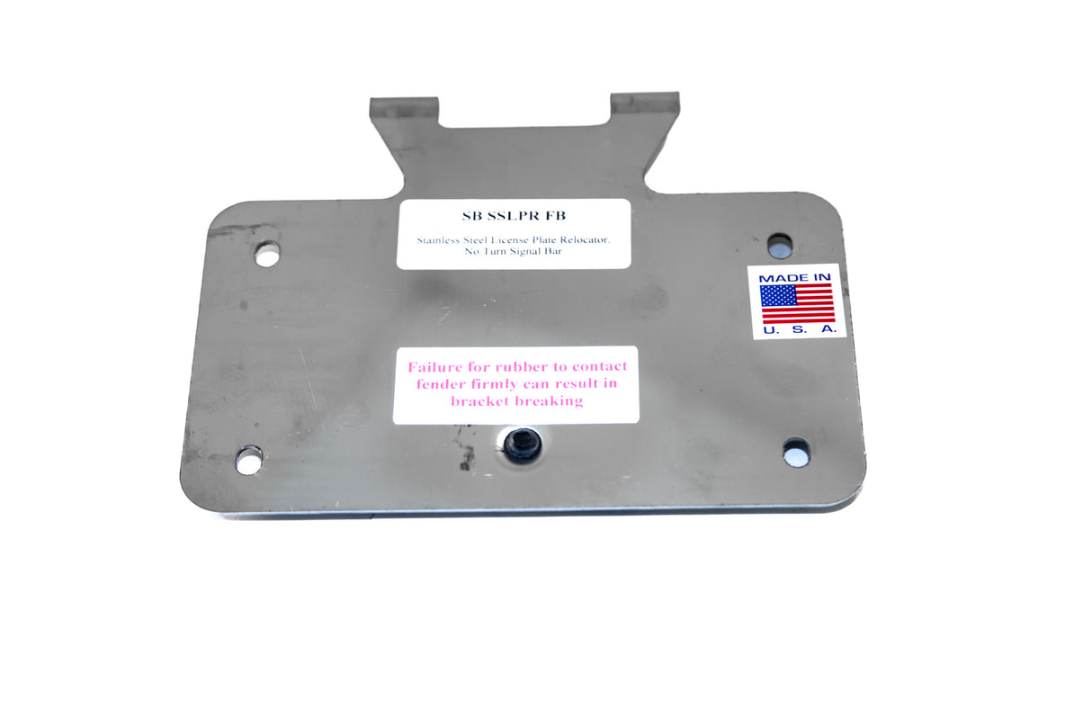 SB-SSLPR-FB SoftBrake Stainless Steel License Plate Relocator